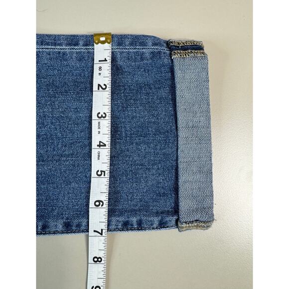 Hudson Natalie Mid-Rise Slim Boyfriend Jean 30 Medium Wash Cuffed Crop Stretch - Picture 12 of 15